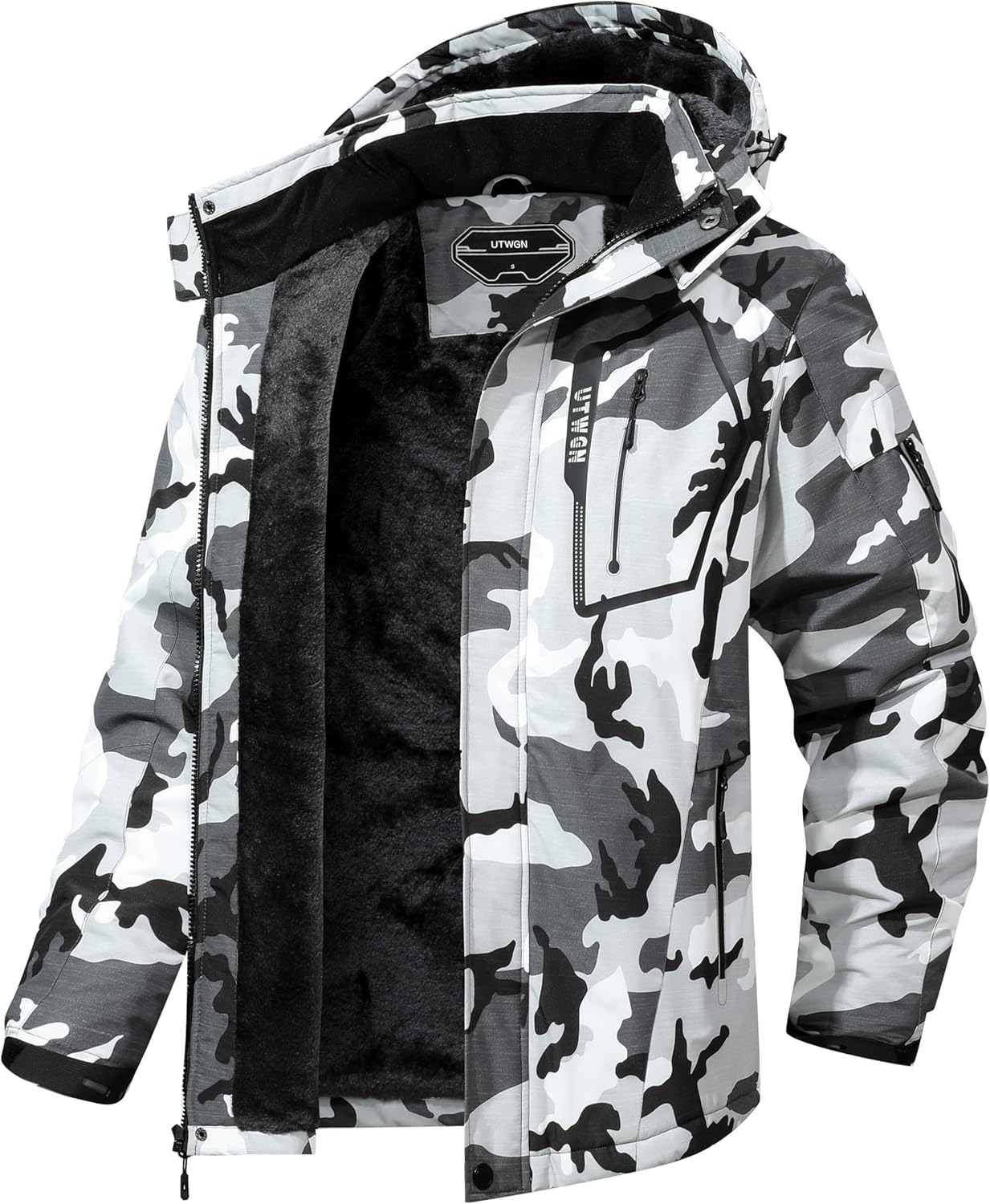 Men's Ski Jacket Winter Warm Snow Coat Waterproof Windbreaker Hooded Work Outerwear Snowboarding Jackets