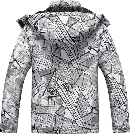 MOERDENG Women's Ski Jacket Warm Winter Coat Hooded Snowboarding Jackets Waterproof Mountain Windbreaker for Hiking Traval