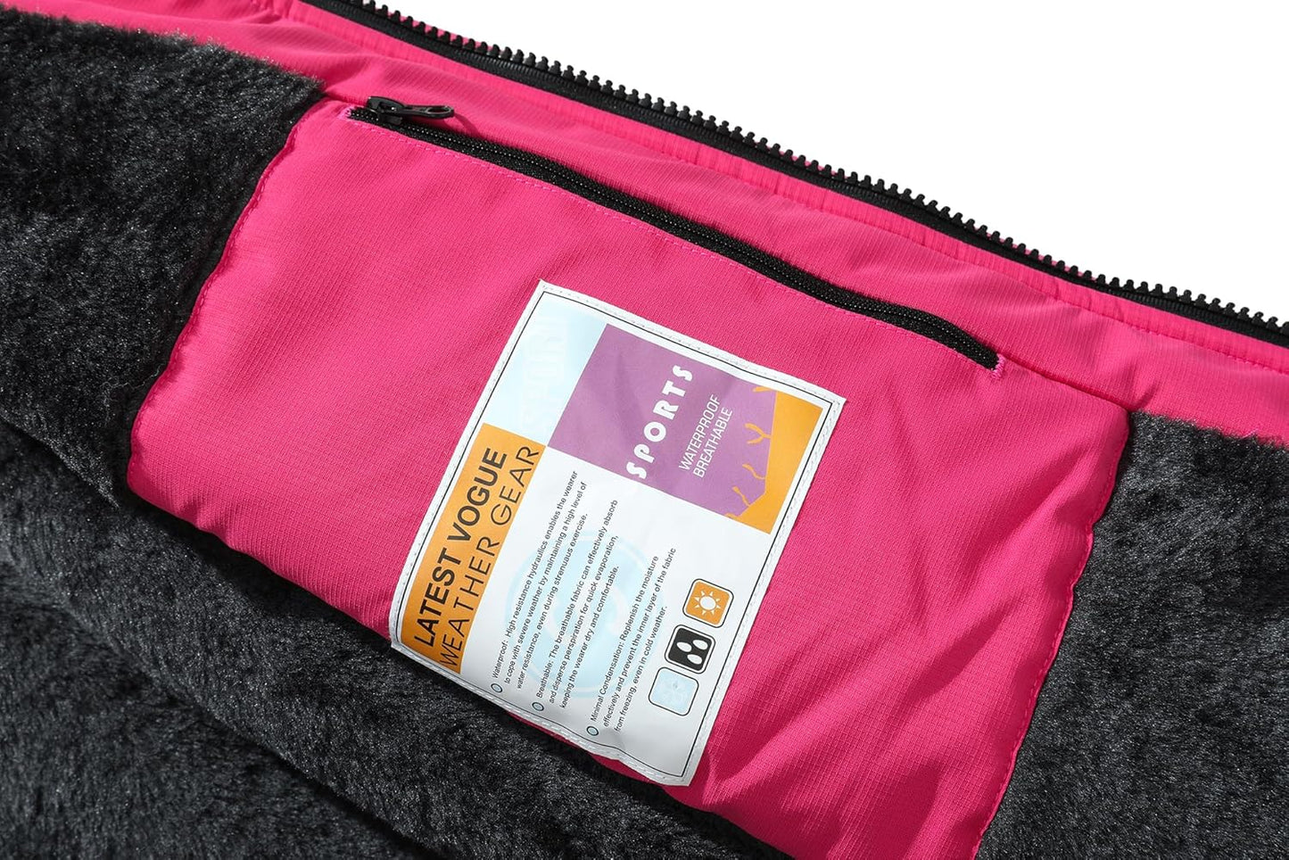 MOERDENG Women's Waterproof Ski Jacket Warm Winter Coat Outdoor Windbreaker Hiking Snowboarding Jacket