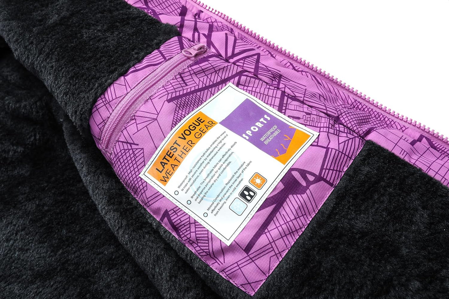 MOERDENG Women's Ski Jacket Warm Winter Coat Hooded Snowboarding Jackets Waterproof Mountain Windbreaker for Hiking Traval