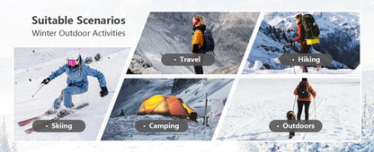 MOERDENG Women’s Waterproof Ski Jacket – Warm Hooded Snow Coat