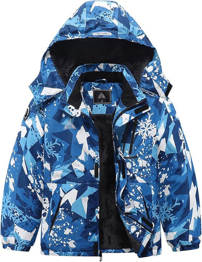 breathable underarm vents of MOERDENG kids snowboarding jacket for temperature regulation
