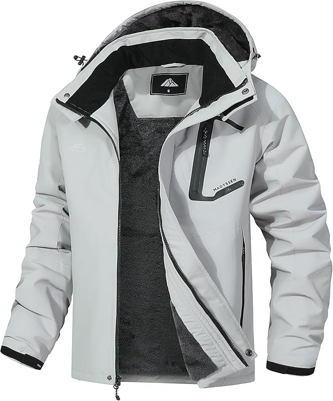 Men's Mountain Ski Jacket Waterproof Winter Coat Warm Snowboarding Jacket Snow Windbreaker Hooded for Hiking