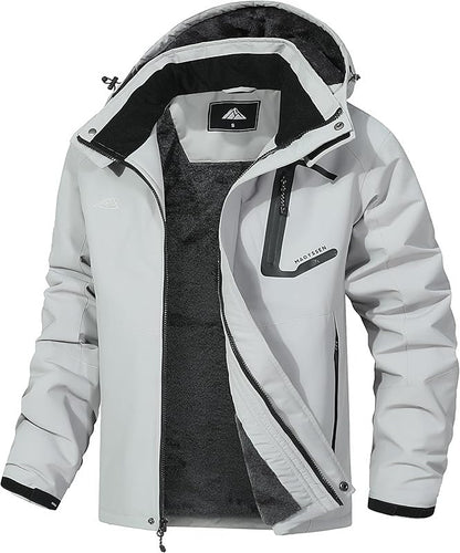 Men's Mountain Ski Jacket Waterproof Winter Coat Warm Snowboarding Jacket Snow Windbreaker Hooded for Hiking