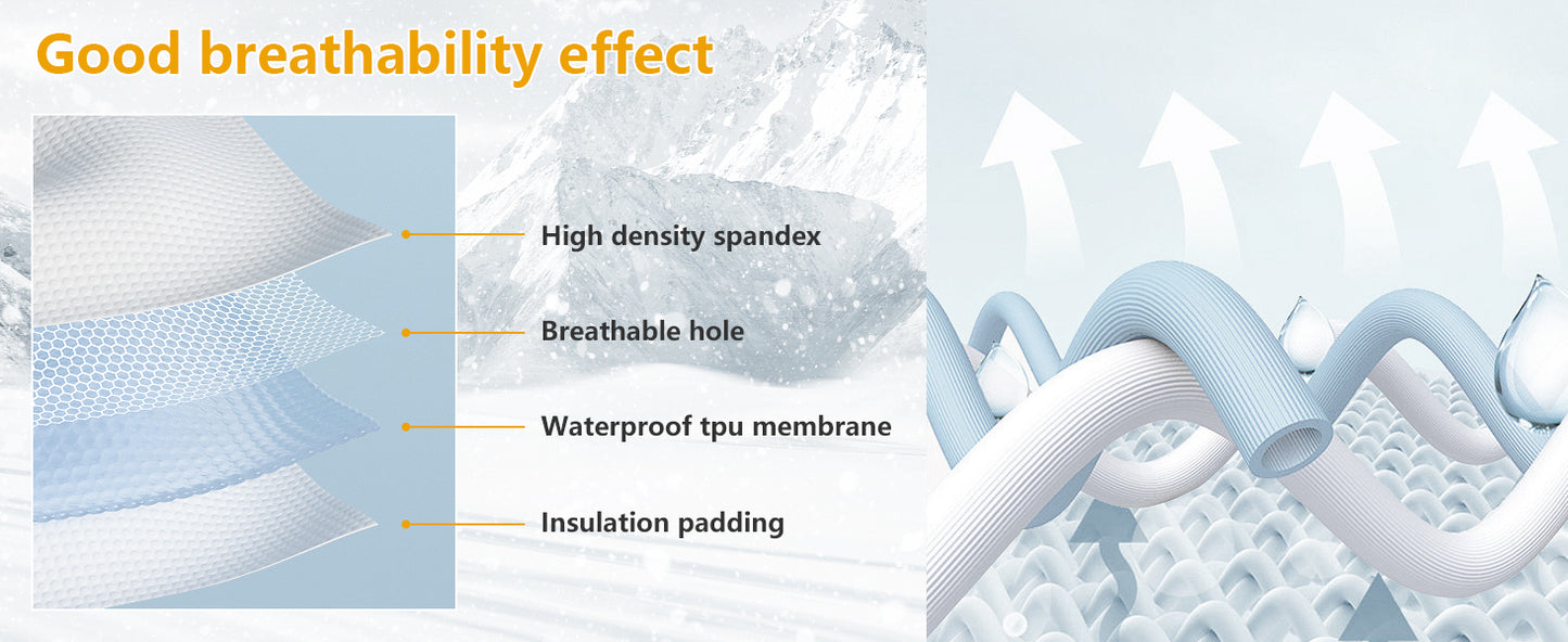 Men's Ski Jacket Warm Winter Snow Coat Waterproof Mountain Windbreaker Snowboarding Jacket Hooded for Hiking Traval