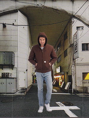 Men's Loose Fit Quilted Flannel Lined Workwear Waterproof Active Jacket Hooded Work Coat