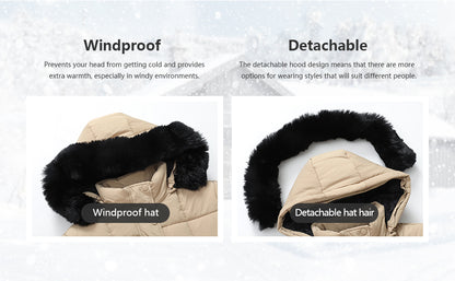 Women's Winter Coat Long Waterproof Parka - Warm Snow Winter Jacket for Women, Cold Weather Outerwear