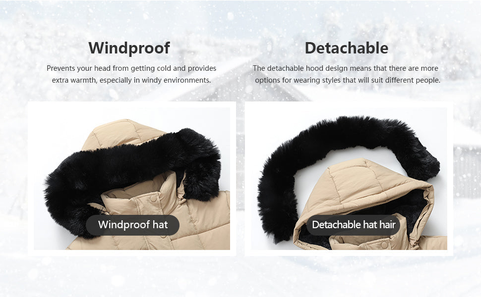 women’s long winter coat premium waterproof outer shell