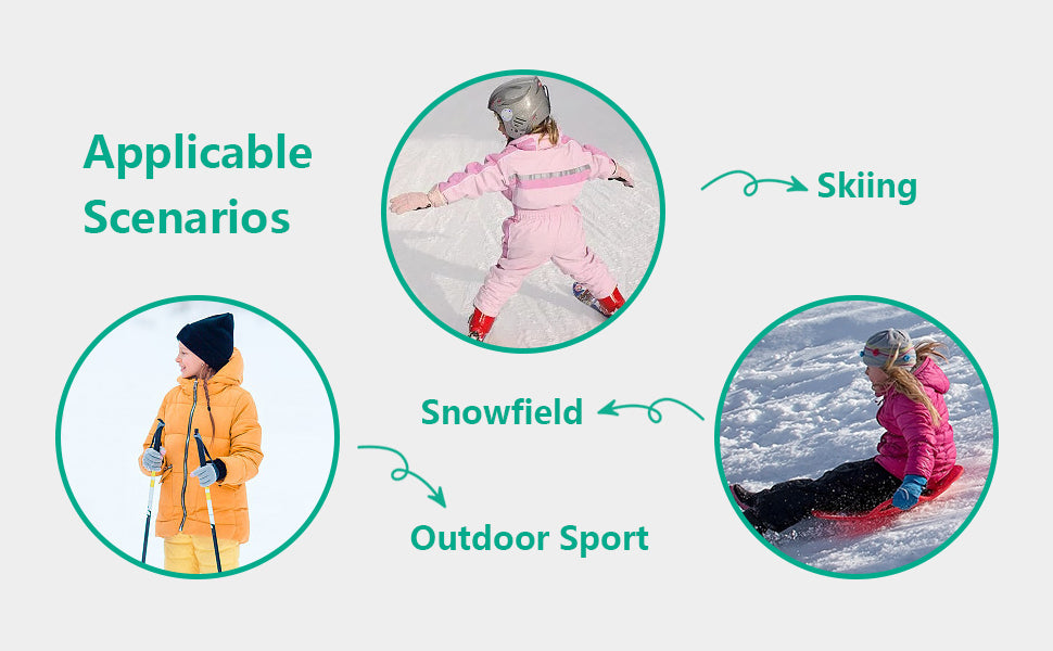 MOERDENG Girls Waterproof Winter Coat - Warm & Insulated