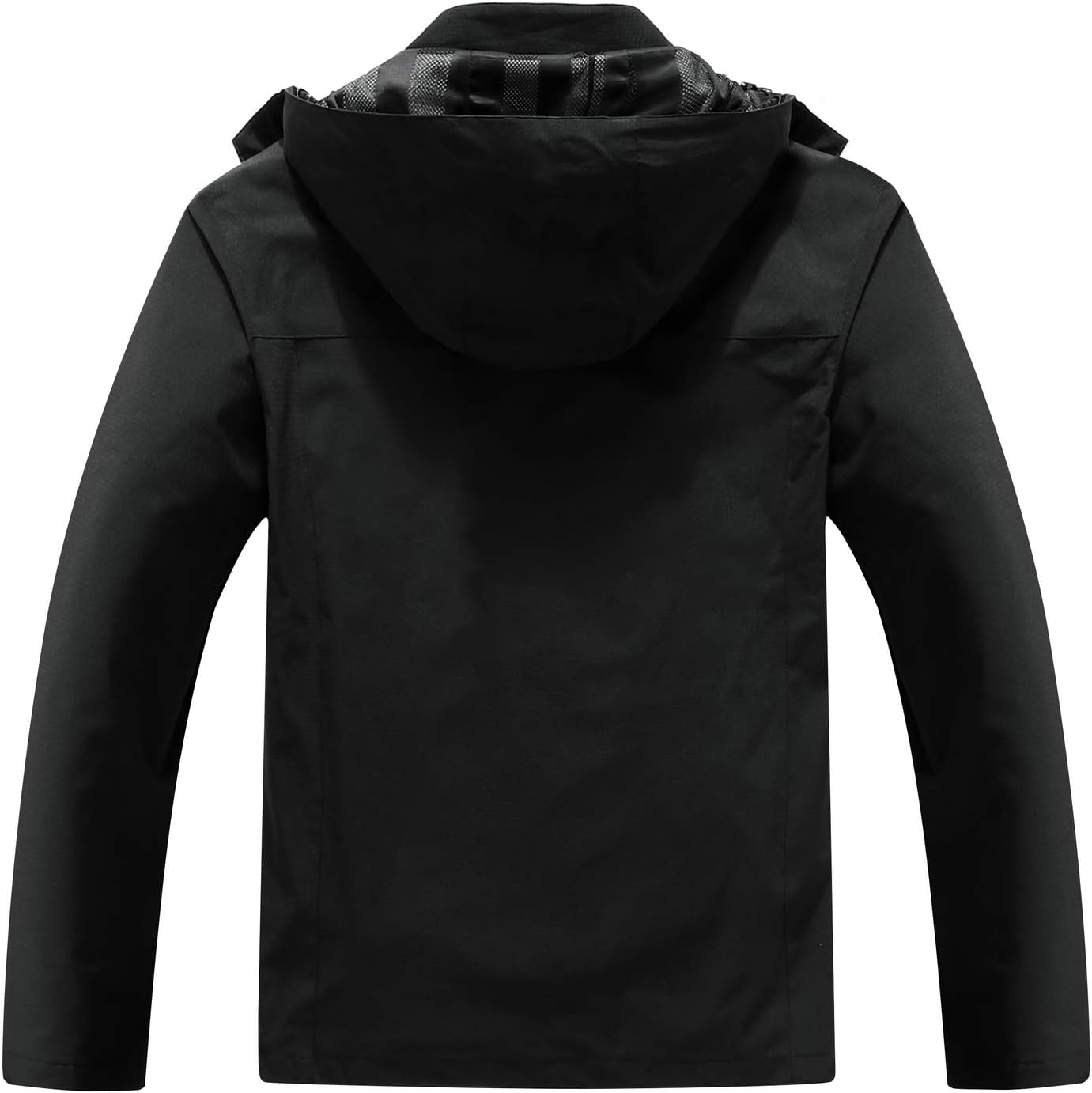 MOERDENG Men's Lightweight Waterproof Hooded Rain Jacket Outdoor Raincoat Shell Jacket for Hiking Travel