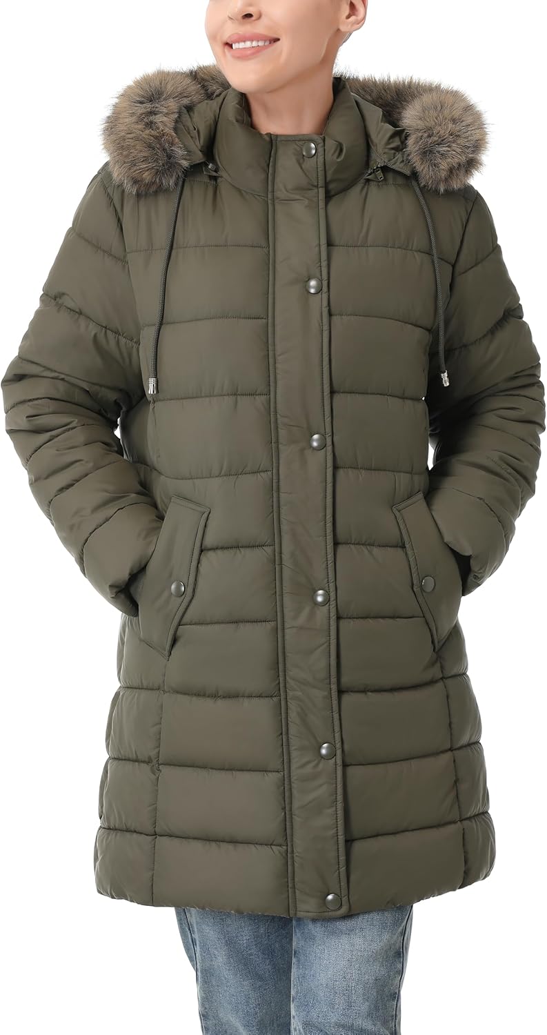 windproof threaded cuffs of MOERDENG womens winter down jacket to lock in body heat
