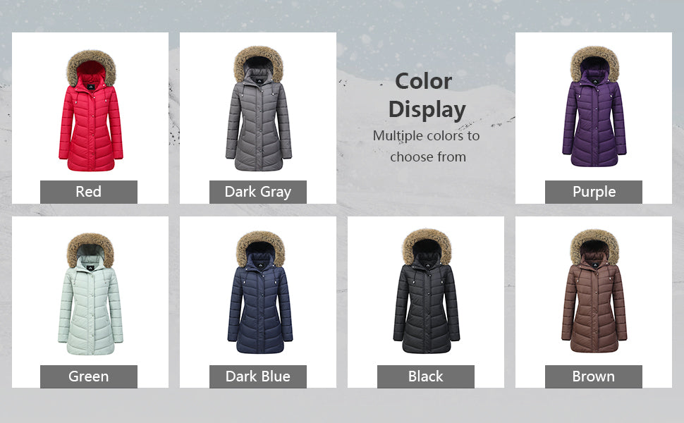 MOERDENG womens detachable-hood parka paired with snow boots for full cold-weather protection
