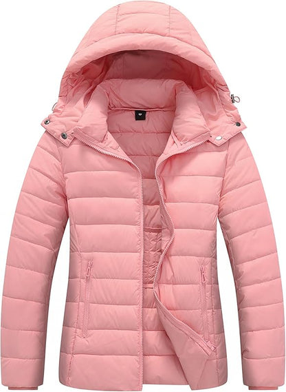 Women's Winter Coat Lightweight Waterproof Puffer Jacket - Quilted Short Down Coat for Women, Warm Winter Jacket
