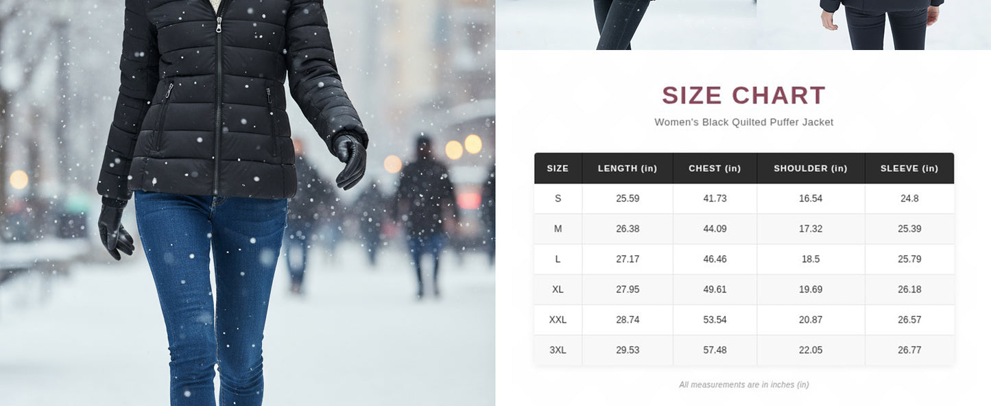 Women's Winter Coat Lightweight Waterproof Puffer Jacket - Quilted Short Down Coat for Women, Warm Winter Jacket