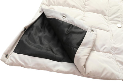 durable sealed zipper of MOERDENG womens down alternative jacket for moisture-proof closure
