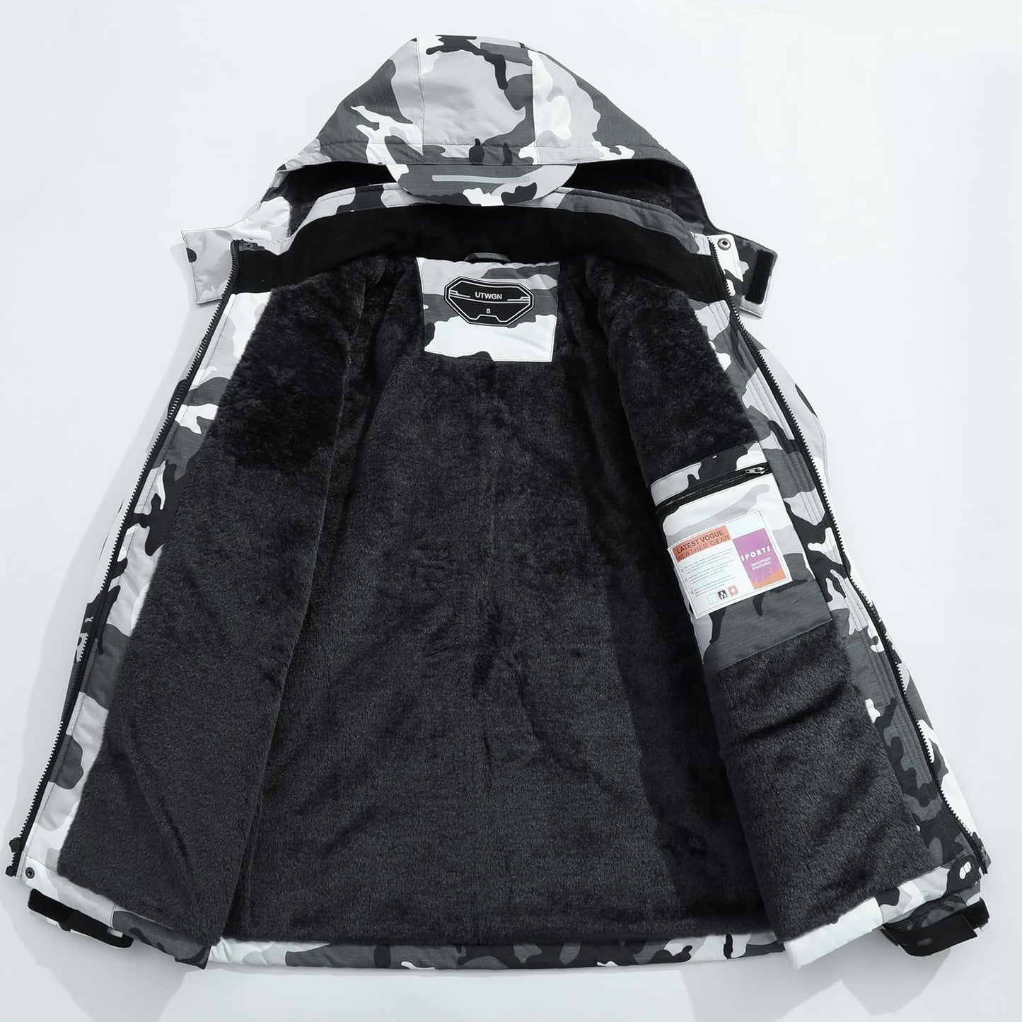 Men's Ski Jacket Winter Warm Snow Coat Waterproof Windbreaker Hooded Work Outerwear Snowboarding Jackets