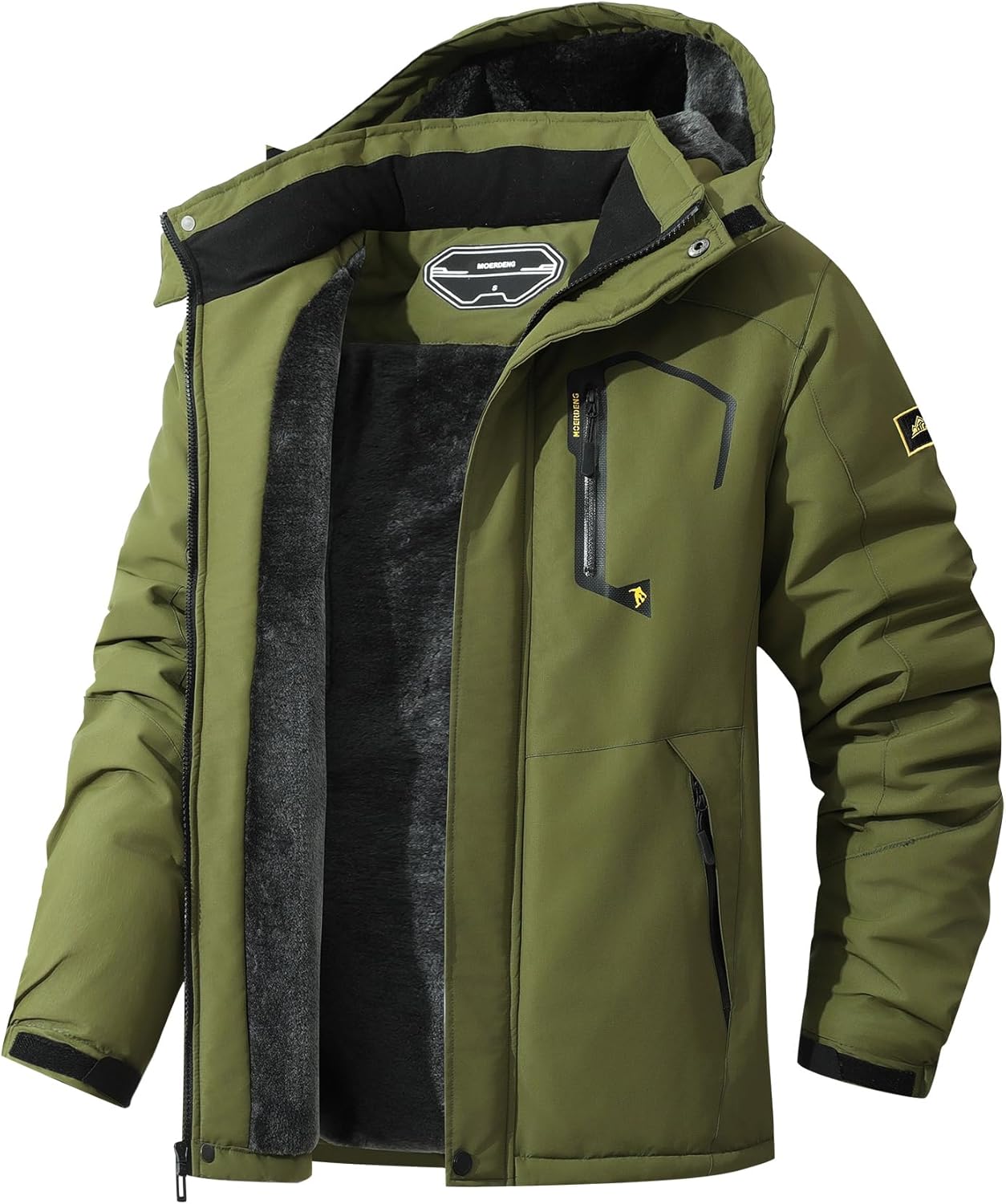 Men's Ski Jacket Warm Winter Snow Coat Waterproof Mountain Windbreaker Snowboarding Jacket Hooded for Hiking Traval