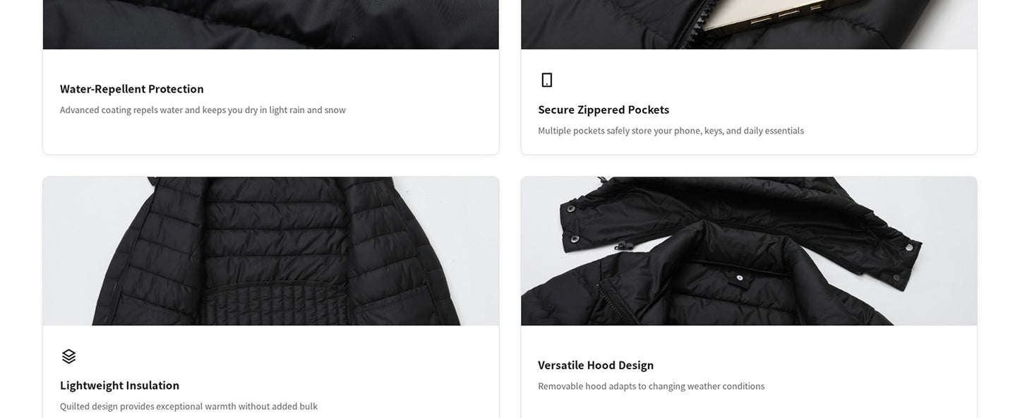 Women's Winter Coat Lightweight Waterproof Puffer Jacket - Quilted Short Down Coat for Women, Warm Winter Jacket