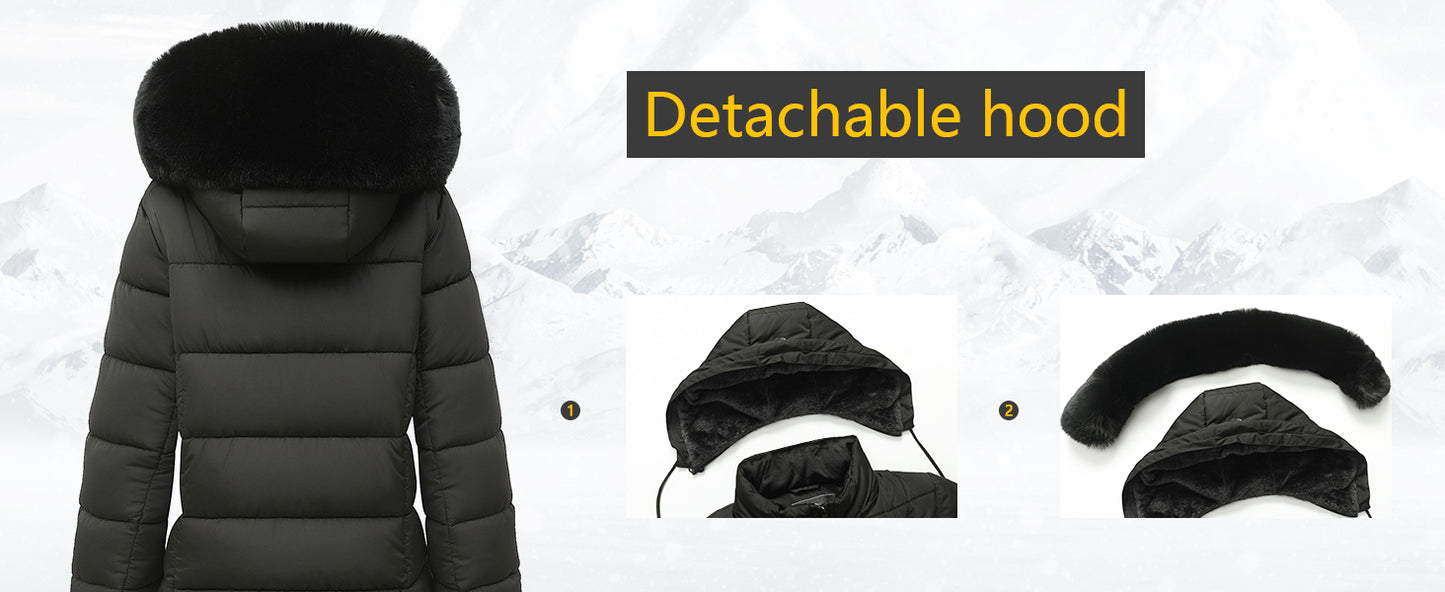 elegant camel variant of MOERDENG womens warm parka for fashion-forward cold-weather looks
