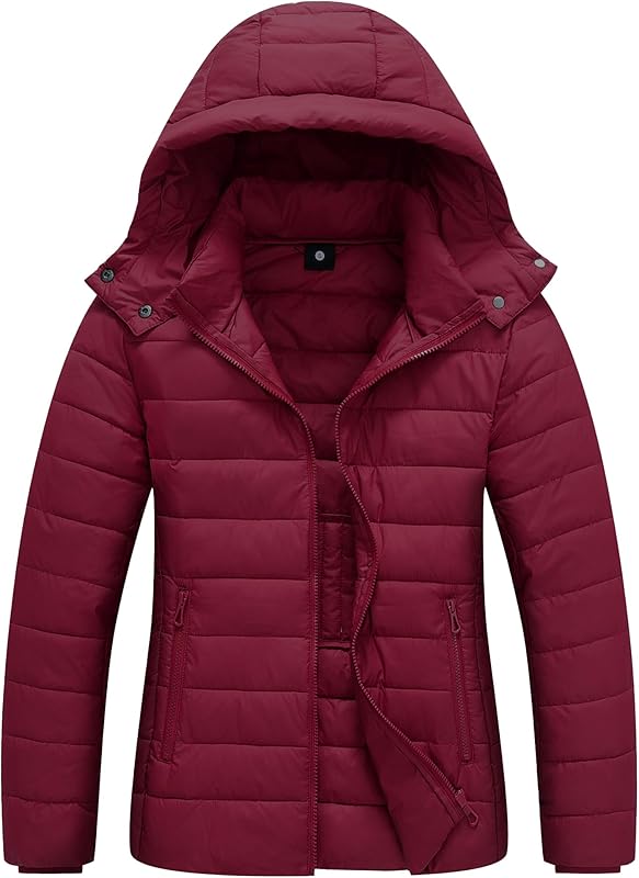 compact packable design of MOERDENG womens lightweight puffer jacket for travel storage
