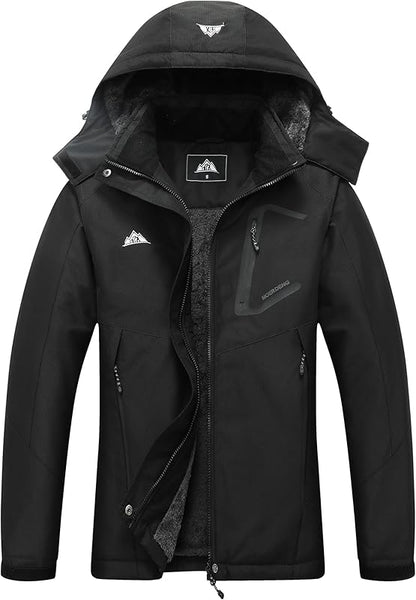 MOERDENG Women’s Waterproof Ski Jacket – Warm Hooded Snow Coat