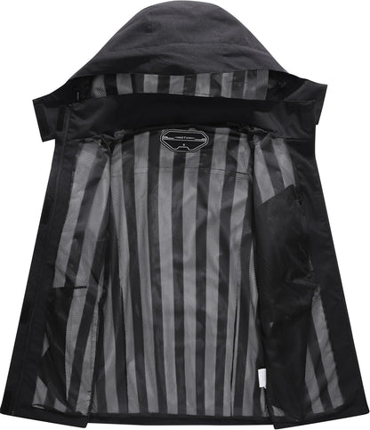 Women's Waterproof Raincoat Lightweight Rain Jacket Detachable Hood Travel Outdoor