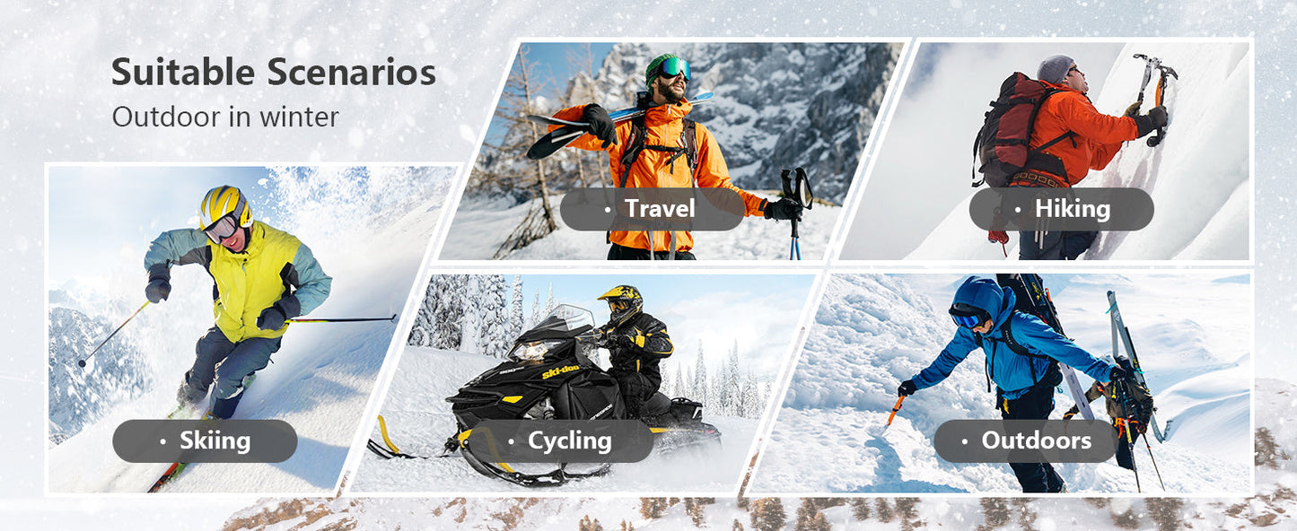 Men's Mountain Ski Jacket Waterproof Winter Coat Warm Snowboarding Jacket Snow Windbreaker Hooded for Hiking