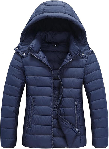 Women's Winter Coat Lightweight Waterproof Puffer Jacket - Quilted Short Down Coat for Women, Warm Winter Jacket