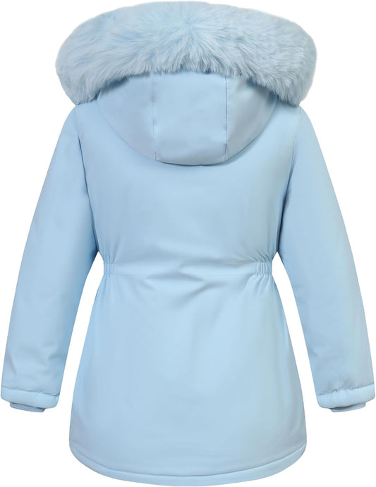 MOERDENG Girls Waterproof Winter Coat - Warm & Insulated