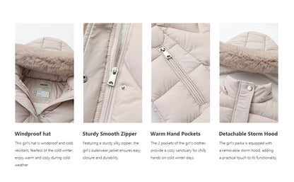 machine-washable care instructions of MOERDENG kids insulated snow parka
