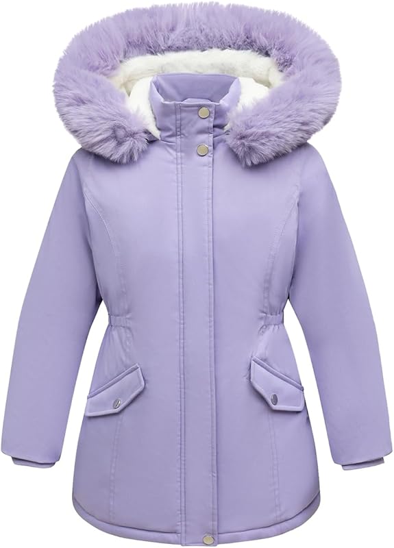 reinforced stitching of MOERDENG girls waterproof long coat for active play durability
