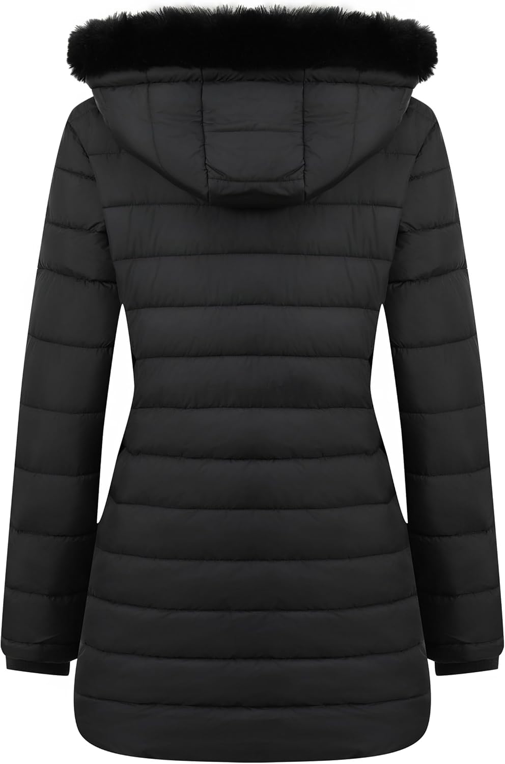 Women's Waterproof Long Down Jacket,Warm Winter Hooded Puffer Coat Thickened for Hiking Outdoor