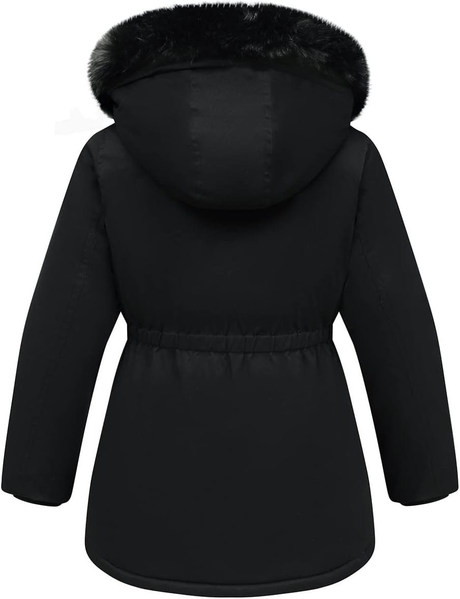 waterproof windproof outer shell of MOERDENG girls long winter parka for snowy days
