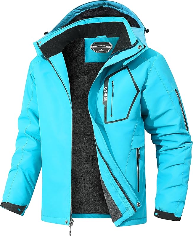 Men's Ski Jacket Winter Warm Snow Coat Waterproof Windbreaker Hooded Work Outerwear Snowboarding Jackets