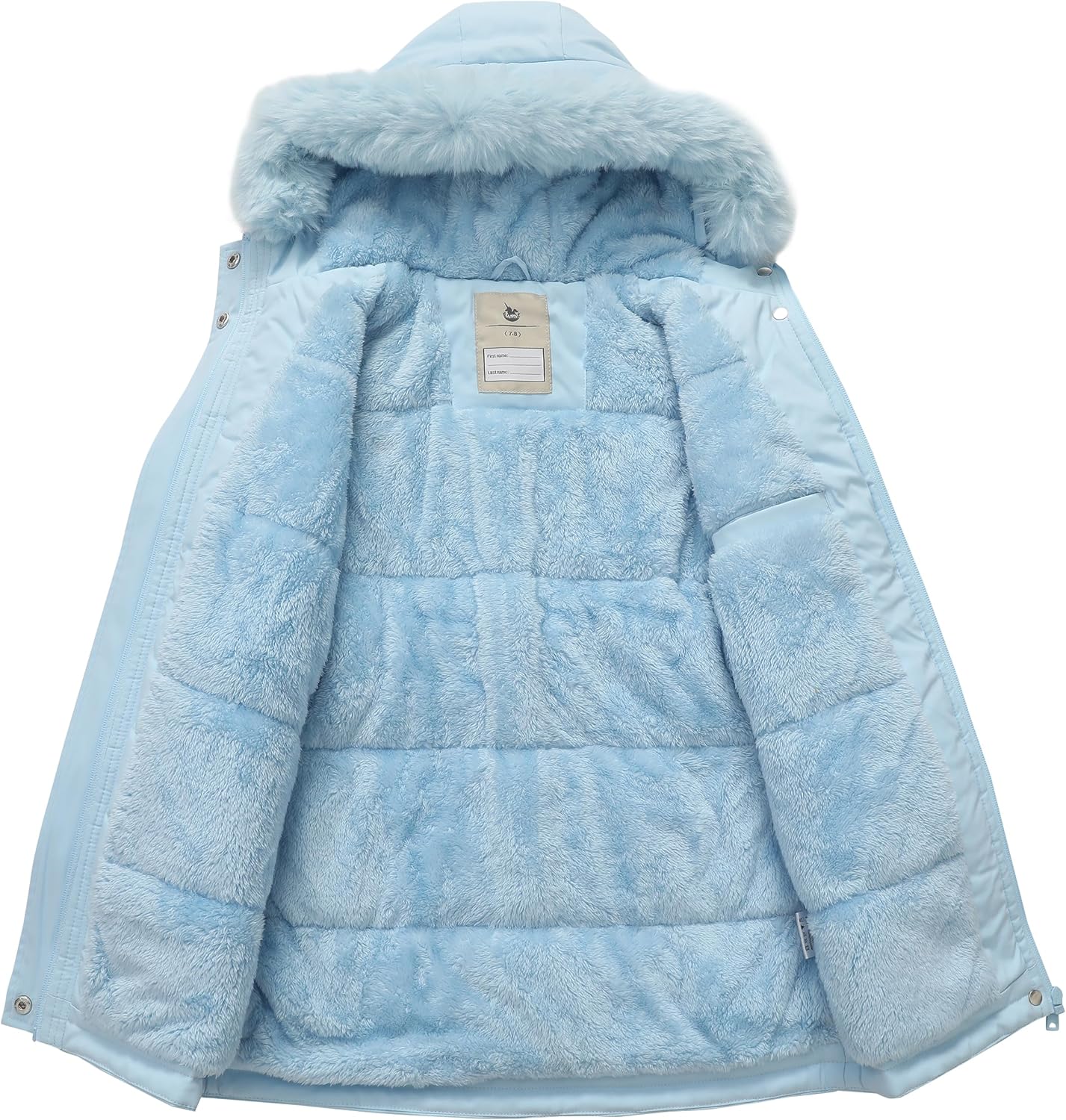 MOERDENG Girls Waterproof Winter Coat - Warm & Insulated