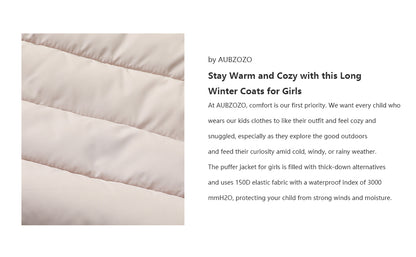 MOERDENG kids warm hooded outwear for school commute on snowy winter mornings
