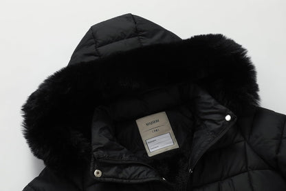 thick puffer insulation of MOERDENG girls long waterproof winter outerwear for cold weather