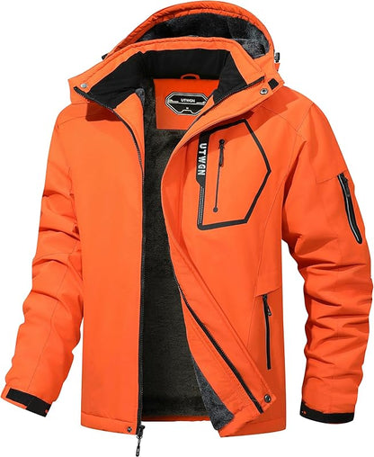 Men's Ski Jacket Winter Warm Snow Coat Waterproof Windbreaker Hooded Work Outerwear Snowboarding Jackets