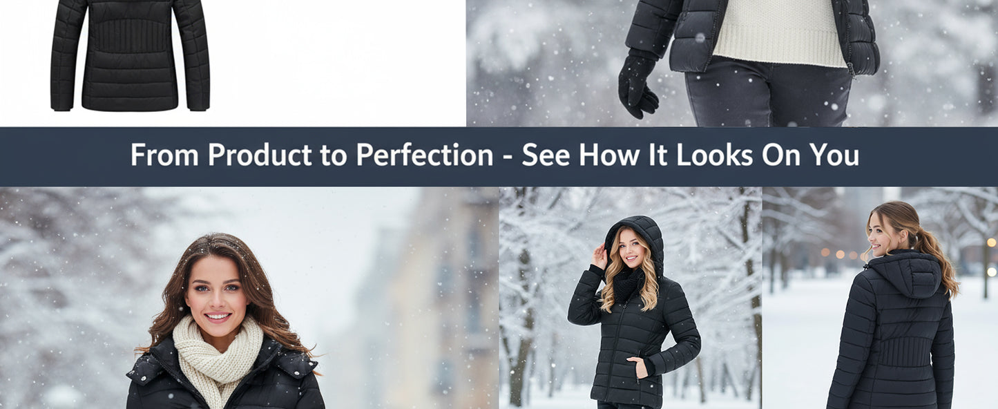Women's Winter Coat Lightweight Waterproof Puffer Jacket - Quilted Short Down Coat for Women, Warm Winter Jacket
